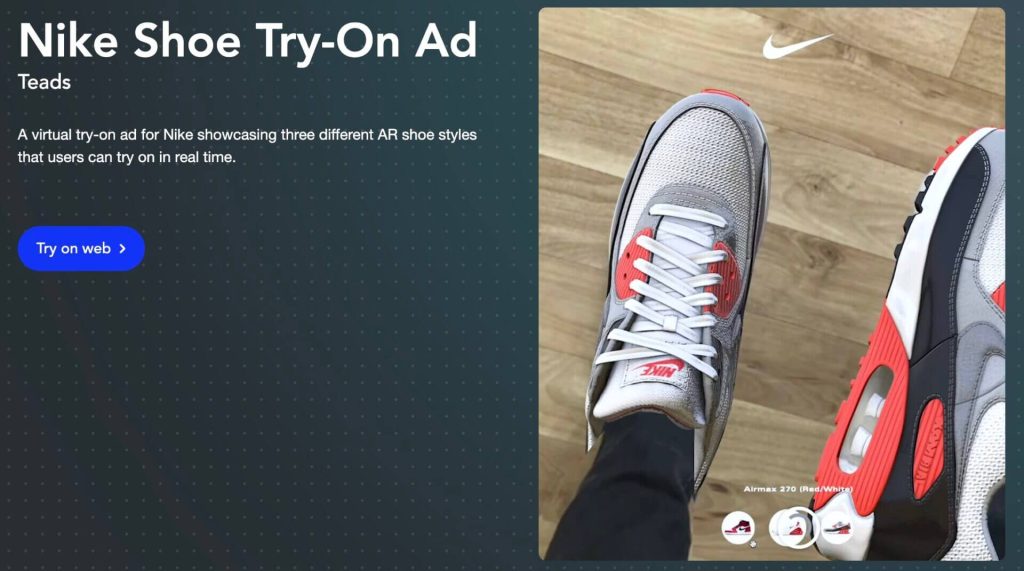Realtà Aumentata nell'Ecommerce: Nike con il Try-On riduce il reso e il customer churn